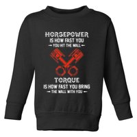 Diesel Mechanics Auto Mechanic Say It With Horse Power Toddler Sweatshirt