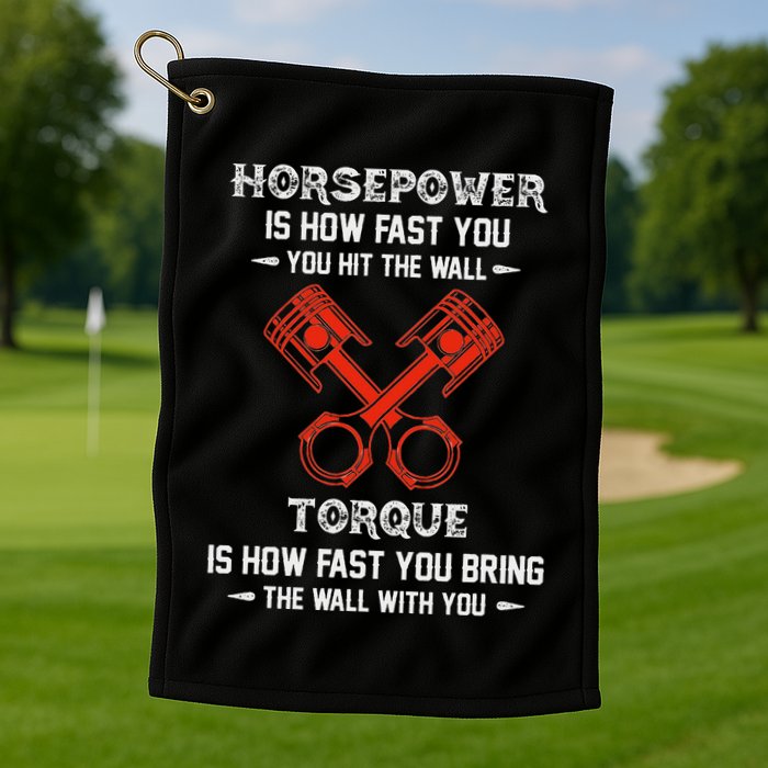 Diesel Mechanics Auto Mechanic Say It With Horse Power Golf Towel