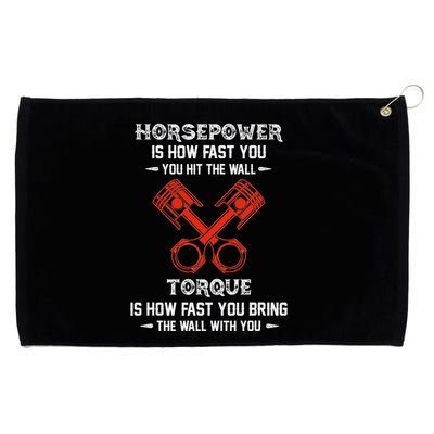 Diesel Mechanics Auto Mechanic Say It With Horse Power Grommeted Golf Towel