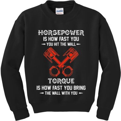 Diesel Mechanics Auto Mechanic Say It With Horse Power Kids Sweatshirt