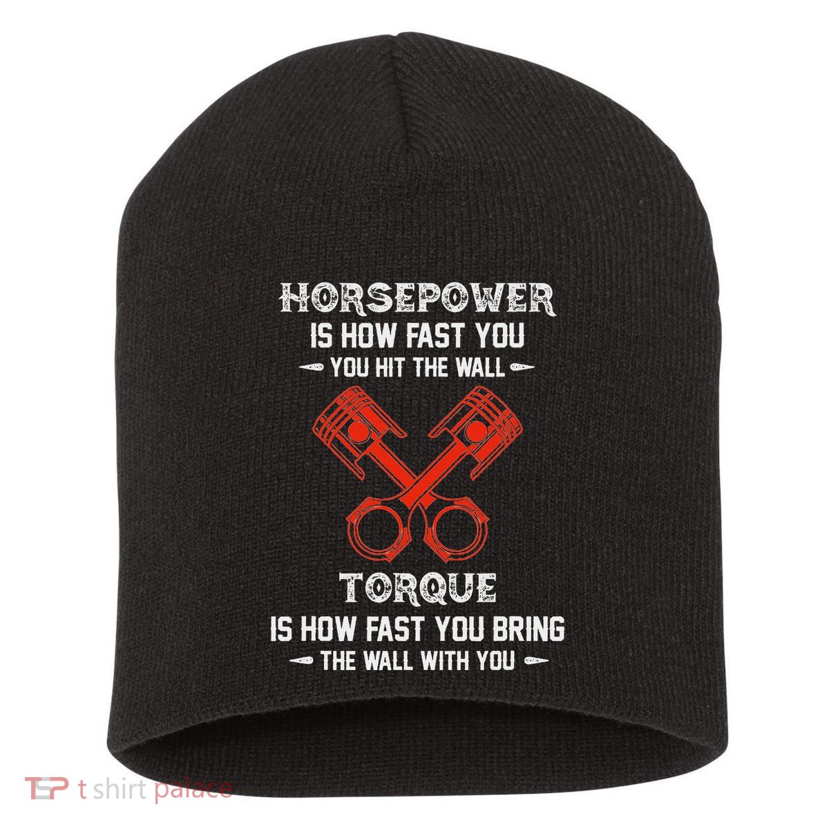 Diesel Mechanics Auto Mechanic Say It With Horse Power Short Acrylic Beanie