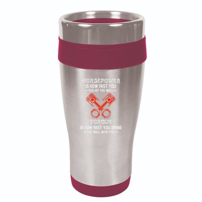 Diesel Mechanics Auto Mechanic Say It With Horse Power 16oz Travel Tumbler