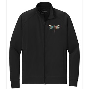 Dragonfly Minimalist And Vibrant Style Birthday Christmas Stretch Full-Zip Cadet Jacket