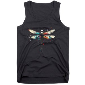 Dragonfly Minimalist And Vibrant Style Birthday Christmas Tank Top