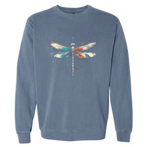 Dragonfly Minimalist And Vibrant Style Birthday Christmas Garment-Dyed Sweatshirt