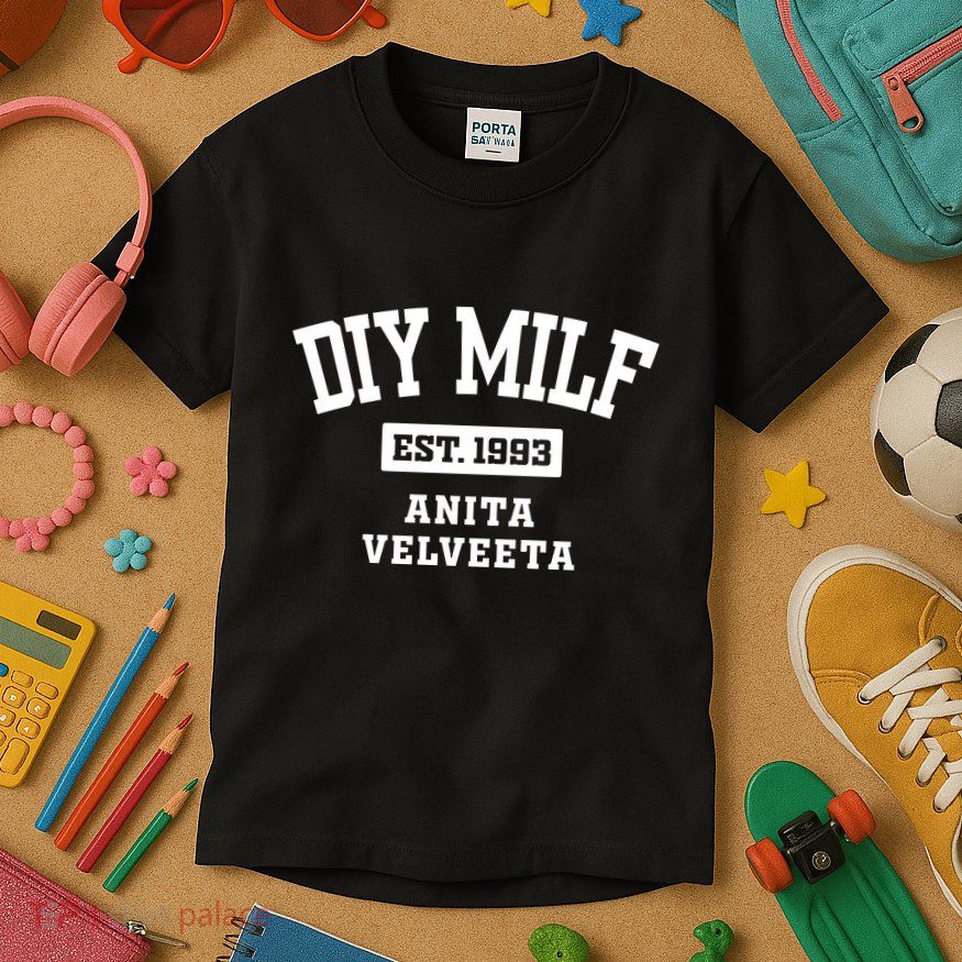 Diy Milf Anita Velveeta Est. 1993 Kids T-Shirt