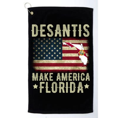 DeSantis Make America Florida US Flag Golf Towel