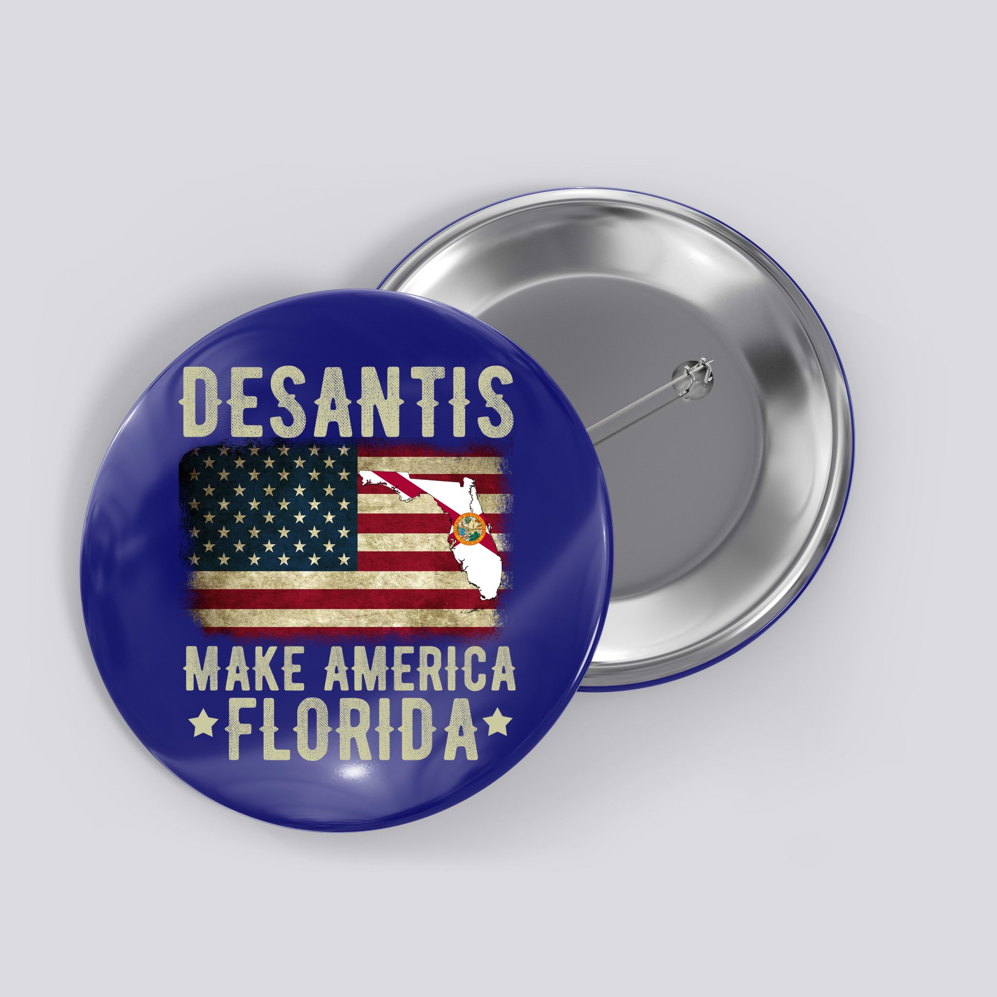 DeSantis Make America Florida US Flag Button