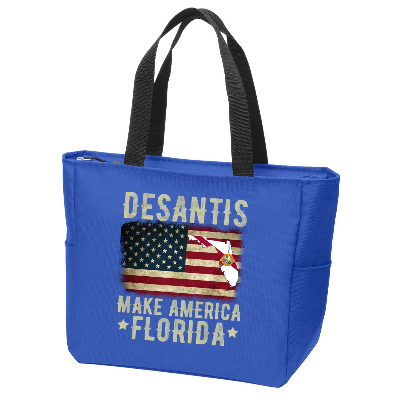 DeSantis Make America Florida US Flag Zip Tote Bag