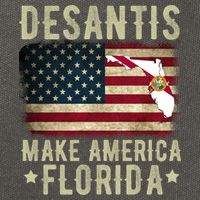 DeSantis Make America Florida US Flag Cotton Canvas Backpack