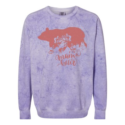 Distressed Mama Bear Colorblast Crewneck Sweatshirt