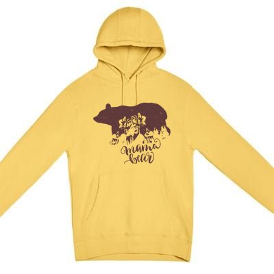 Distressed Mama Bear Premium Pullover Hoodie