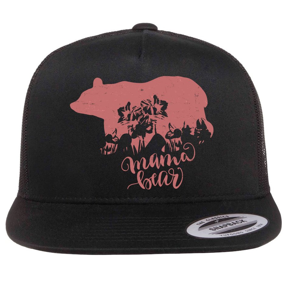 Distressed Mama Bear Flat Bill Trucker Hat
