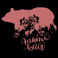 Distressed Mama Bear Flat Bill Trucker Hat