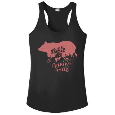 Distressed Mama Bear Ladies PosiCharge Competitor Racerback Tank