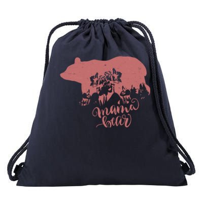 Distressed Mama Bear Drawstring Bag