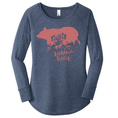 Distressed Mama Bear Women's Perfect Tri Tunic Long Sleeve Shirt