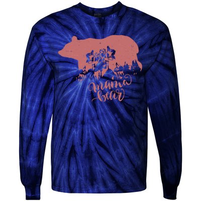 Distressed Mama Bear Tie-Dye Long Sleeve Shirt