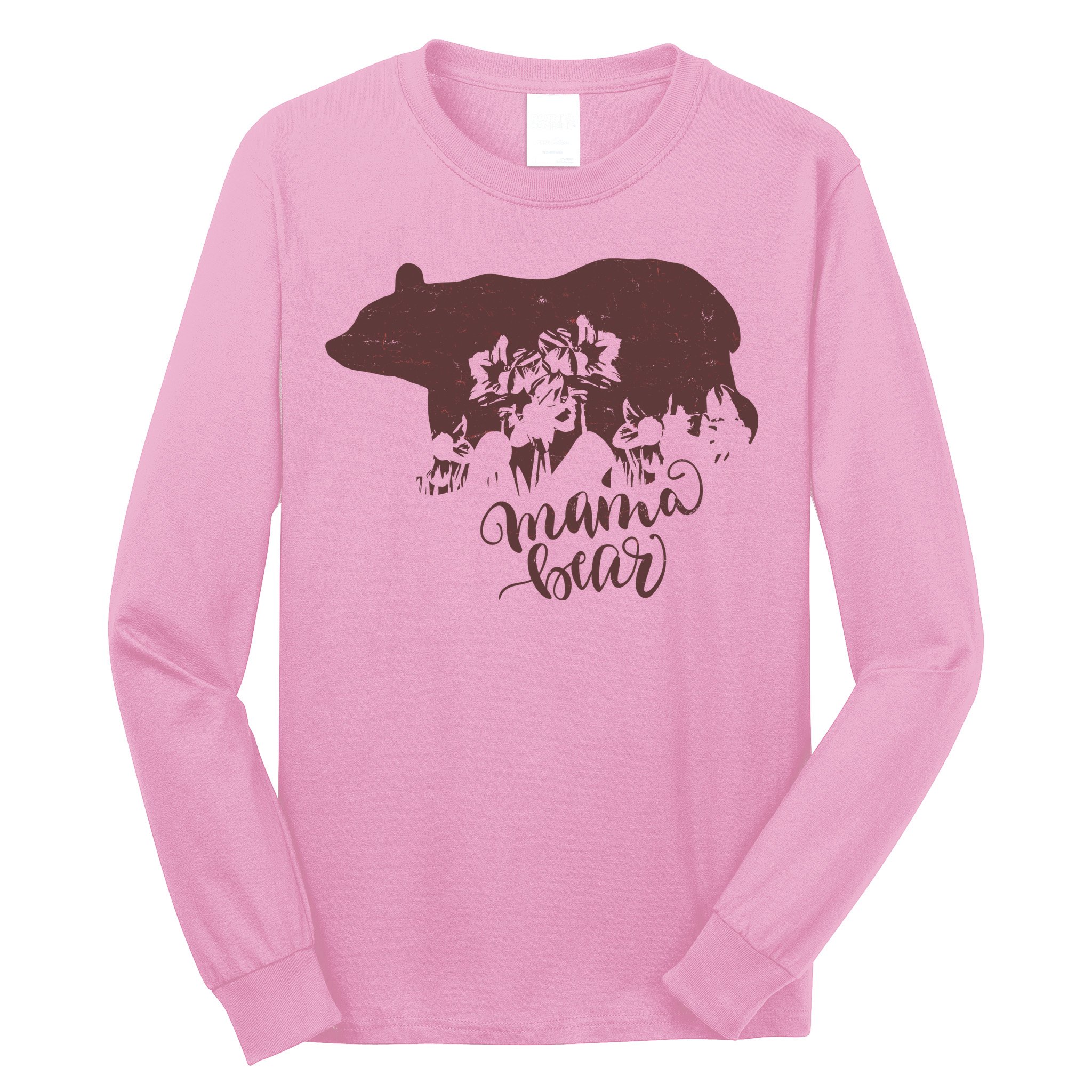 Distressed Mama Bear Long Sleeve Shirt
