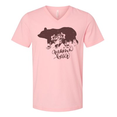 Distressed Mama Bear V-Neck T-Shirt