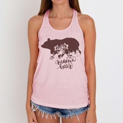 Distressed Mama Bear Women's Knotted Racerback Tank