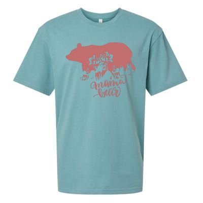 Distressed Mama Bear Sueded Cloud Jersey T-Shirt