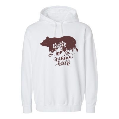 Distressed Mama Bear Garment-Dyed Fleece Hoodie