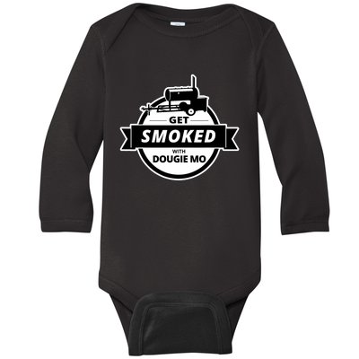 Dougie Mo Bbq Catering Exclusive Custom Clothing Get Smoked Baby Long Sleeve Bodysuit