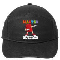 Dabbing Master Builder Funny Building Blocks Bricks 7-Panel Snapback Hat