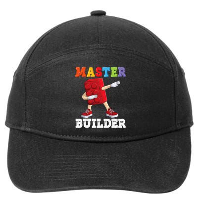 Dabbing Master Builder Funny Building Blocks Bricks 7-Panel Snapback Hat