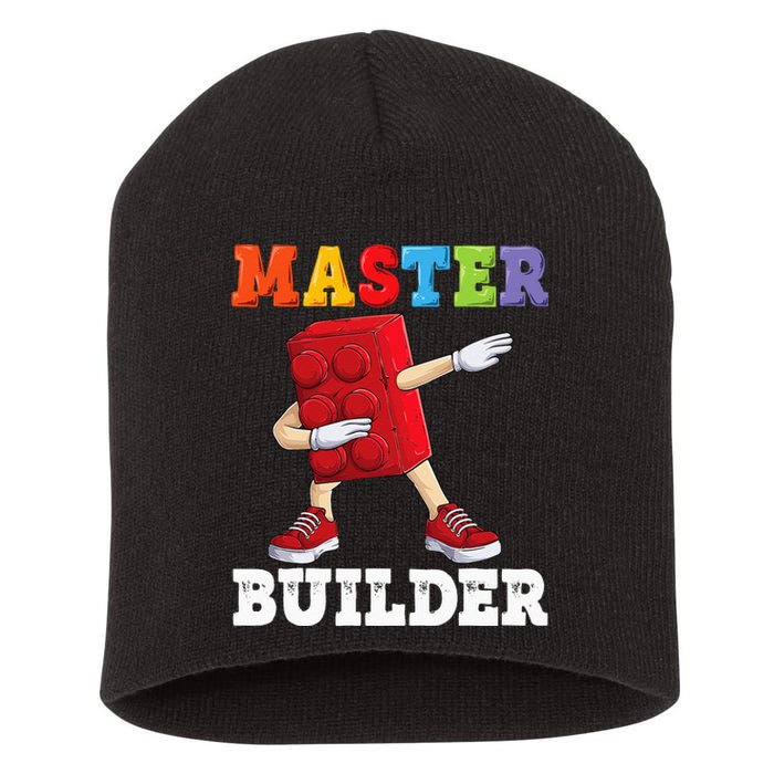 Dabbing Master Builder Funny Building Blocks Bricks Short Acrylic Beanie