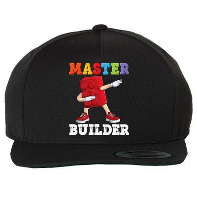 Dabbing Master Builder Funny Building Blocks Bricks Wool Snapback Cap