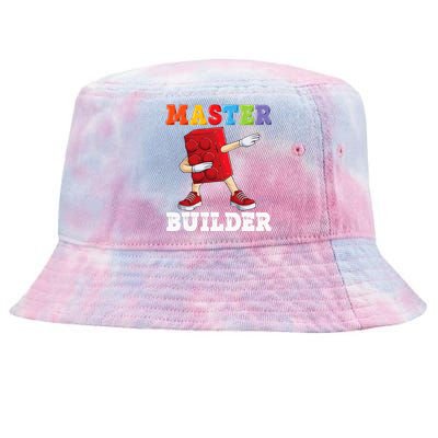 Dabbing Master Builder Funny Building Blocks Bricks Tie-Dyed Bucket Hat