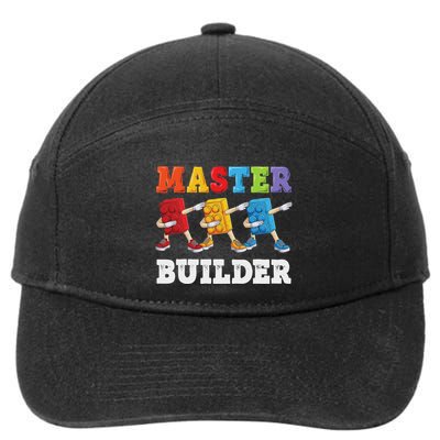 Dabbing Master Builder Funny Building Blocks Bricks 7-Panel Snapback Hat
