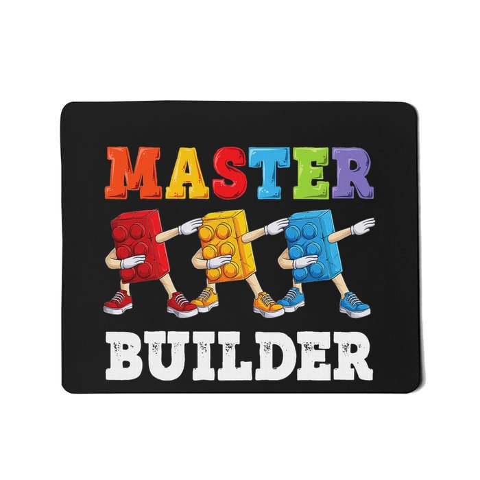 Dabbing Master Builder Funny Building Blocks Bricks Mousepad