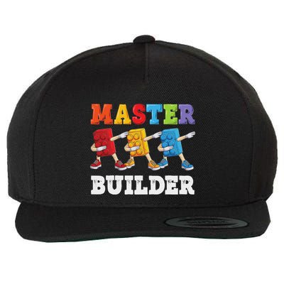 Dabbing Master Builder Funny Building Blocks Bricks Wool Snapback Cap