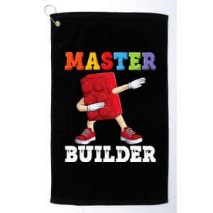 Dabbing Master Builder Funny Building Blocks Bricks Platinum Collection Golf Towel