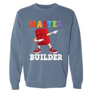 Dabbing Master Builder Funny Building Blocks Bricks Garment-Dyed Sweatshirt