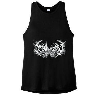 Death Metal Band Logo Symbol Font Metalhead Musician Ladies PosiCharge Tri-Blend Wicking Tank