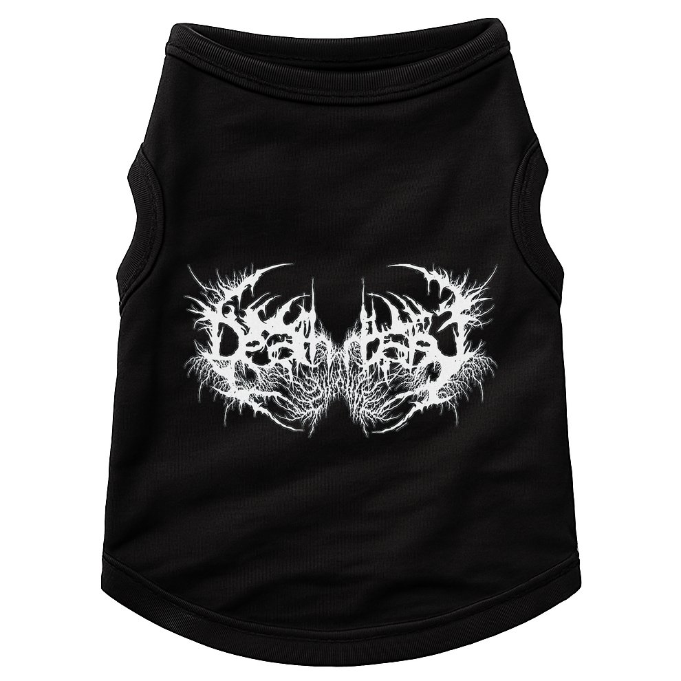 Death Metal Band Logo Symbol Font Metalhead Musician Doggie Tank