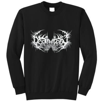 Death Metal Band Logo Symbol Font Metalhead Musician Sweatshirt