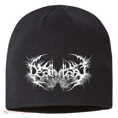 Death Metal Band Logo Symbol Font Metalhead Musician Sustainable Beanie