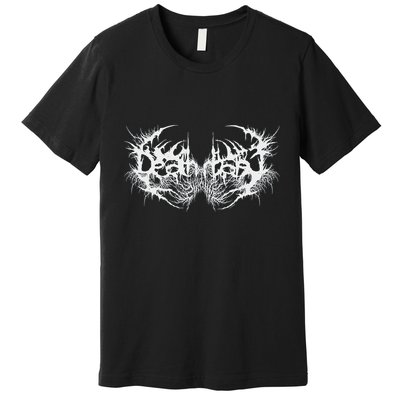 Death Metal Band Logo Symbol Font Metalhead Musician Premium T-Shirt