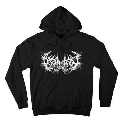 Death Metal Band Logo Symbol Font Metalhead Musician Tall Hoodie