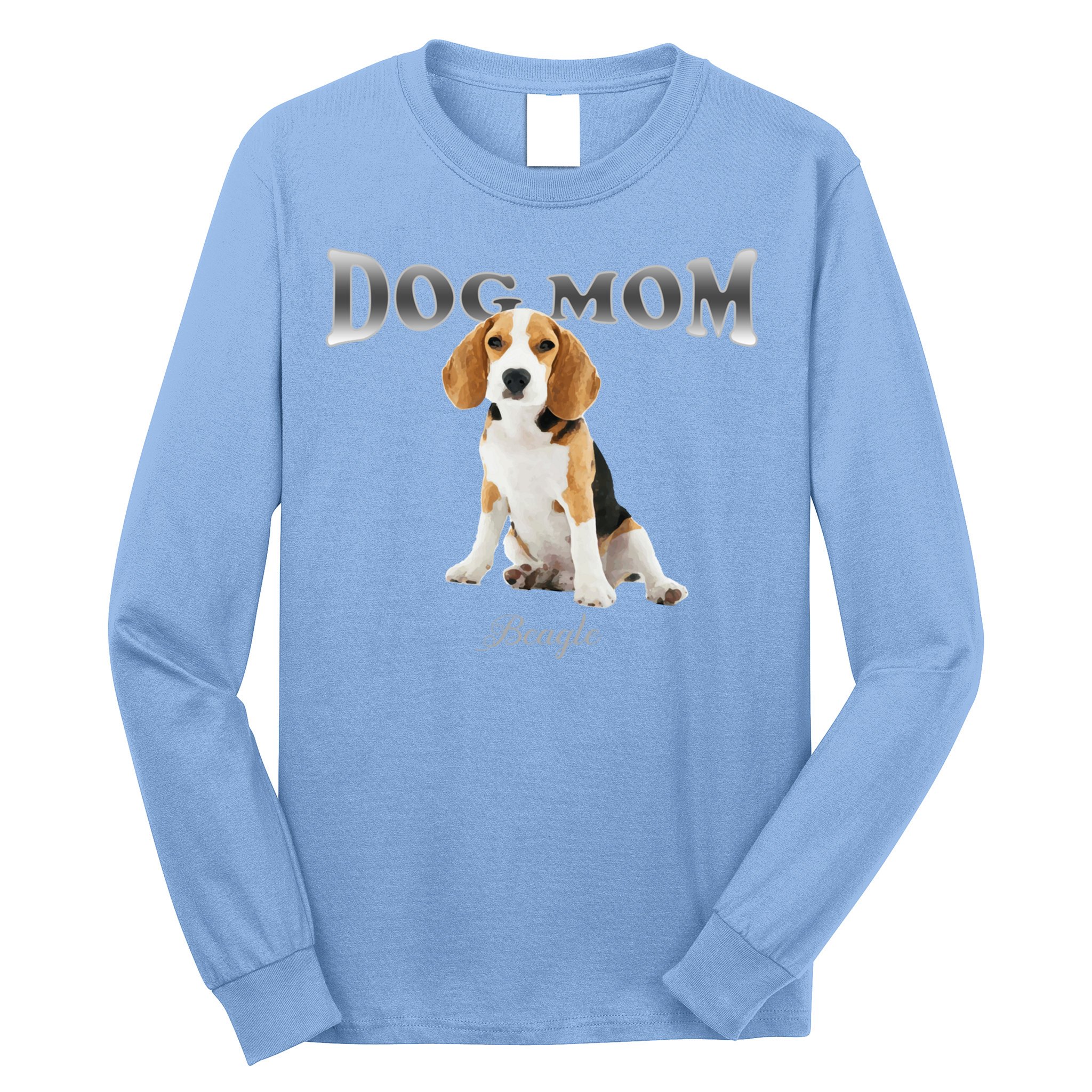 Dog Mom Beagle Designed In Watercolor Gift Long Sleeve Shirt