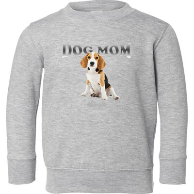 Dog Mom Beagle Designed In Watercolor Gift Toddler Sweatshirt