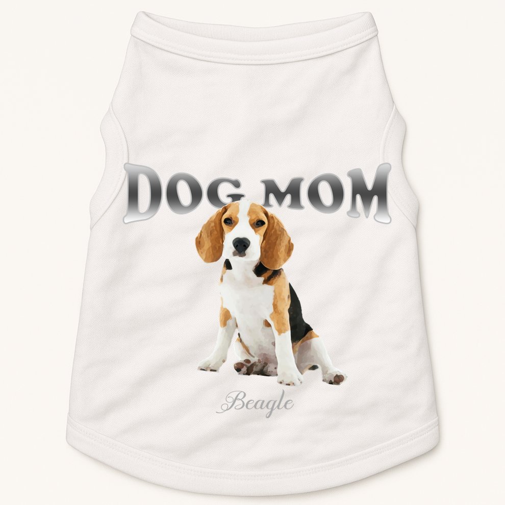 Dog Mom Beagle Designed In Watercolor Gift Doggie Tank