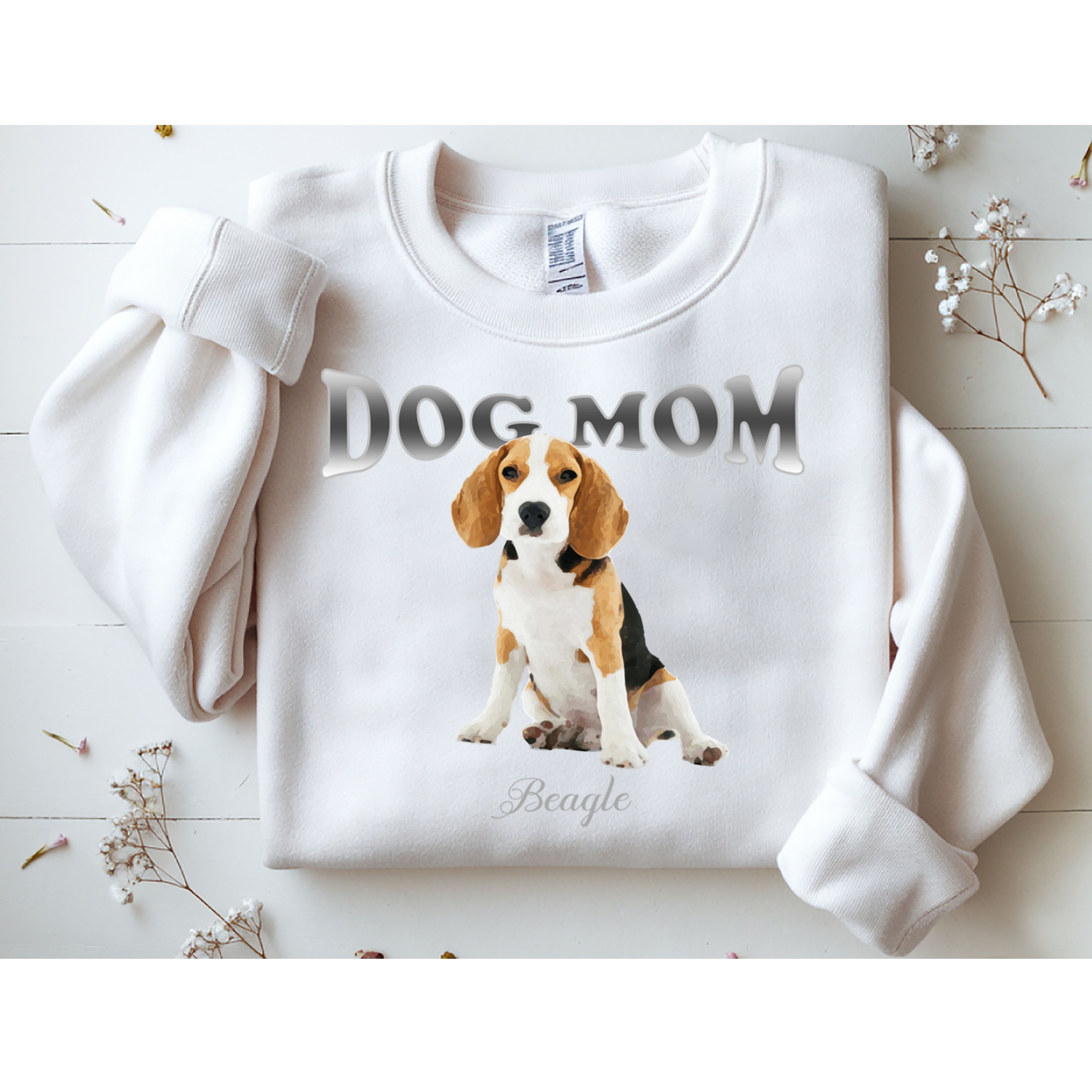 Dog Mom Beagle Designed In Watercolor Gift Sweatshirt