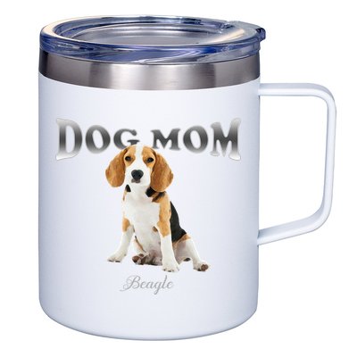 Dog Mom Beagle Designed In Watercolor Gift 12oz Stainless Steel Coffee Mug
