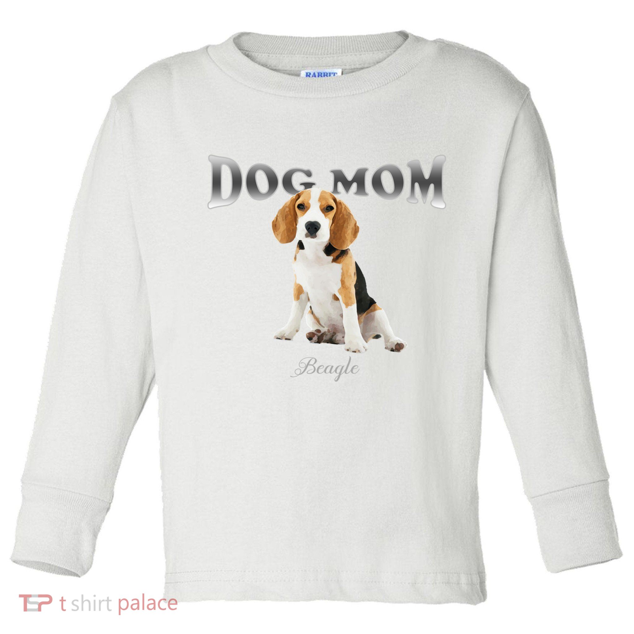 Dog Mom Beagle Designed In Watercolor Gift Toddler Long Sleeve Shirt